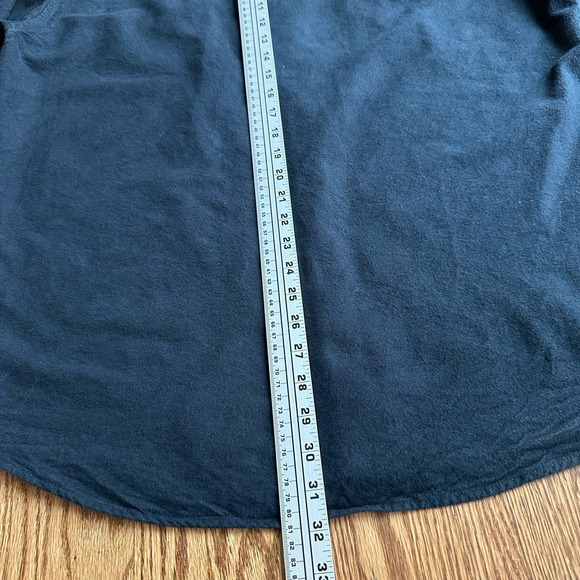 Taylor Stitch Yosemite Flannel Shirt Mens 46 Moonlight Navy Blue Organic Chamois - Picture 5 of 8